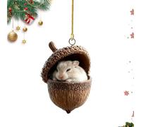 Christmas Decorations in the Shape of Acorns, Acrylic Pendant 2D Animals Festival - Christmas Decorations | for Winter Holiday, Home, Living Room, Bedroom, Patio, Garden
