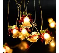 Christmas Decorations Indoor 20 LED Snowflake Fairy Lights Battery Operated String Lights Battery Powered Christmas Lights for Bedroom Patio Window Garden Xmas Tree Decor Indoor Outdoor (Bell)