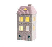 Christmas Decorations Indoor,Christmas Ceramic LED Village,LED Villages Houses,Porcelain Xmas Town Village,Ceramic Houses and Villages for Winter Holiday Xmas Figurines Home Decor (C)