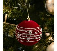Christmas Decorations Indoor Flocked Christmas Lob Suitable For All Kinds Of Scene Decoration Bring A Strong Festive Atmosphere Hurry Up And This Product To The Home! (E, 8cm)