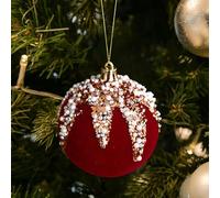 Christmas Decorations Indoor Flocked Christmas Lob Suitable For All Kinds Of Scene Decoration Bring A Strong Festive Atmosphere Hurry Up And This Product To The Home! (D, 8cm)