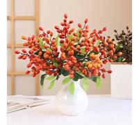 Christmas Decorations Indoor Home Decor 1pc Simulation Christmas Berry Olive Branch Olive Fruit Christmas Home Decorative Ornaments Artificial Berry Orange Christmas Ornaments Xmas Gifts