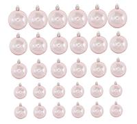 Christmas Decorations Iridescent Ornaments Balls 30PCS Clear Iridescent Christmas Balls 4 Different Sizes Hanging Fillable Ornaments for Xmas Tree Holiday Party Decor Style1