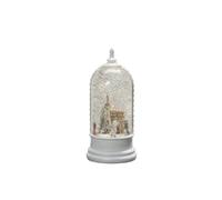 Konstsmide Christmas Decorations LED Snow Globe London Scene and Rotating Function Landmarks/Indoor, 5 Hour Timer/Battery Operated: 3xC 1.5V (excl.)/Christmas Lantern 1 Warm White Diodes