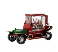 Christmas Decorations Musical Ball Snow Globe with Wind Lights Holiday Ornament Cars Theme Festive Home Decor Wonderland Display (Old Man)
