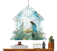 Christmas Decorations Nativity Theme - 2D Marine Pendant Decoration, Christian Christmas Tree Decorations, Living Room, Apartment, Birthday and Family Meeting