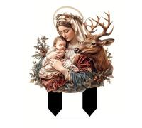 Christmas Decorations Ornaments For Christmas Tree Christmas Hanging Ornament Graceful Acrylic With Virgin Mary A Sacred And Elegant Addition For Indoors And Outdoors And Wear Floor Plug Hanger And