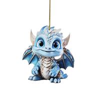 Christmas Decorations Ornaments Frost the Gothic Dinosaur Baby Holiday Ornament Snowflake Dinosaur Ornament Christmas Decorations Acrylic Hanging Pendant Car Decorations Novelty Xmas (E, One Size)