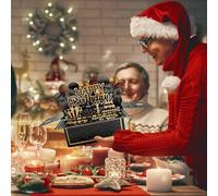 Christmas Decorations Outdoor 1 Pc Christmas Up Holder Greeting Card Cartoon Themed 3D Pull Out with Message Card Holiday Paper for Greeting for Family (Black, 30X21CM)
