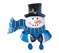 Christmas Decorations Outside Santa Snowman Fence Peeker Christmas Decoration Outdoor Festivity to The Occasion(Sky Blue,One Size)