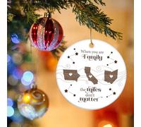 Christmas Decorations Outside When Family The Miles Don't Matter Miles Apart Far Distance Family Siblings Sisters State Map Acrylic Ornament Christmas Acrylic Pendant (B, 8cm)