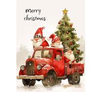 Christmas Decorations Paint by Numbers car, Xmas Painting by Numbers for Adults Kits, DIY Winter Oil Painting On Canvas Arts and Crafts for Adults, for Christmas Room Decor, Unframed 90x120cm p-23