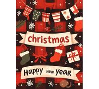 Christmas Decorations Paint by Numbers red, Beige Painting by Numbers for Adults Kits, DIY Winter Oil Painting On Canvas Arts and Crafts for Adults, for Christmas Room Decor, Unframed 70x90cm p-118