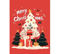 Christmas Decorations Paint by Numbers red, Xmas Tree Painting by Numbers for Adults Kits, DIY Winter Oil Painting On Canvas Arts and Crafts for Adults, Christmas Room Decor, Unframed 70x90cm p-131