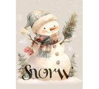 Christmas Decorations Paint by Numbers Snowflake, Snowman Painting by Numbers for Adults Kits, DIY Winter Paint On Canvas Arts and Crafts for Adults, Christmas Room Decor, Unframed 70x90cm p-451