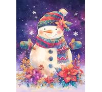 Christmas Decorations Paint By Numbers snowman, colorful Painting By Numbers For Adults Kits, DIY Winter Oil Painting On Canvas Arts And Crafts For Adults, Christmas Room Decor, Unframed 70x90cm p-459