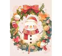 Christmas Decorations Paint By Numbers snowman, fish Painting By Numbers For Adults Kits, DIY Winter Oil Painting On Canvas Arts And Crafts For Adults, For Christmas Room Decor, Unframed 70x90cm p-485