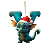 Christmas Decorations Personalised Christmas Ornaments Wooden Christmas Outdoor Edition Decorations Ornaments Limited Holiday Dragon Holiday Decoration Hangs Christmas Tree (1A-Y, One Size)