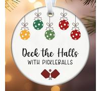 Christmas Decorations Pickle Pickleball Gifts Christmas Tree Ornaments Bauble Personalised Sign Home Office Desk Decor,for Deck the Halls, Christma Tree