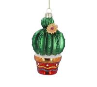 Christmas Decorations, Plant Lovers Gift, Mexican Cactus Bauble, Novelty Bauble, Mexican Bauble, Fun Bauble, Christmas Tree Bauble, Cactus in a Pot Xmas Tree Glass Bauble, Colourful Bauble
