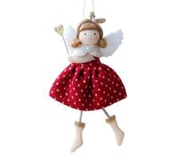 Christmas Decorations, Plush Tree Topper, 3.94x6.69in Angel Soft Fabric Design, Hanging Lanyard Included, Cute Holiday Ornaments for Farmhouse, Window Sill, Door, Seasonal Decor