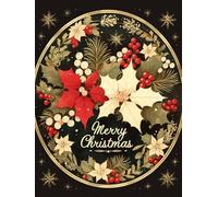 Christmas Decorations red Diamond Painting, Leaf Diamond Art Kits Adults, Gem Crystal Art Canvas Crafts for Adult, DIY Round Full Drill for Winter Room Decor Or Christmas Gifts 50x70cm u-146