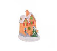 Christmas Decorations Resin Hut with Colorful Luminous Tabletop Ornament for Party Scene and Festive Home Accessory (B, One Size)