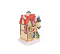 Christmas Decorations Resin Hut with Colorful Luminous Tabletop Ornament for Party Scene and Festive Home Accessory (F, One Size)