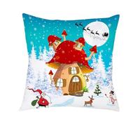 Christmas Decorations Revamp Your Living Space This Christmas: Sofa Linen Print Pillowcase Ideal For Festive Bedroom Makeovers!(H, 45x45)
