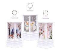 Christmas Decorations Sale, 3PCS Christmas Decorations Lights White Snowman Elk Angel Light with LED Tea Light for Christmas Wedding Birthday Holiday Party Decor
