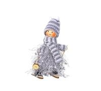 Christmas Decorations Sale,Christmas Tree Decoration Wood Fiber Tassel Yarn Ski Doll Toy Pendant Home Ornament Merry Christmas Ornaments Xmas Decor Party Decor Xmas Gifts (Gray, 7cm*15cm)