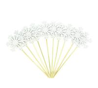 Christmas Decorations Sale Clearance, 10Pcs Cake Decor Hollow Out Wide Application Paper Merry Christmas Snowflake Cupcake Topper Merry Christmas Xmas Decor Ornaments Party Decor Gifts (Silver)