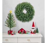 Christmas Decorations Sale Clearance 2024 Green PVC Wreath Christmas Decoration Green PVC Wreath Simulation Scene Layout Xmas Decor Ornaments Party Gifts