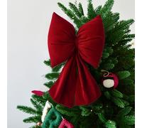 Christmas Decorations Sale Clearance Korean Bow Pendant Red Velvet Three-dimensional Bow Christmas Tree Decoration