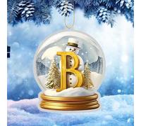 Christmas Decorations Sale Party Decorations 26 Letter Yellow Crystal Ball Acrylic Car Ornament Christmas Tree Pendant Home Decoration for Indoor Outdoor, Wedding Decor, Party Decoration