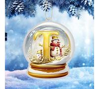Christmas Decorations Sale Party Decorations 26 Letter Yellow Crystal Ball Acrylic Car Ornament Christmas Tree Pendant Home Decoration for Indoor Outdoor, Wedding Decor, Party Decoration
