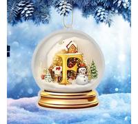 Christmas Decorations Sale Party Decorations 26 Letter Yellow Crystal Ball Acrylic Car Ornament Christmas Tree Pendant Home Decoration for Indoor Outdoor, Wedding Decor, Party Decoration