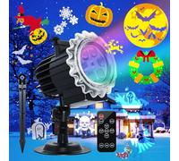 Christmas Decorations,Segotendy 96 Patterns Christmas Projector Lights Outdoor Indoor,LED Christmas Projector with Remote Control,Waterproof Snowflake Projection Lights for Party Garden New Year Gift