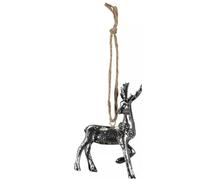 Christmas decorations SIlver Stag Hanging Christmas Decoration