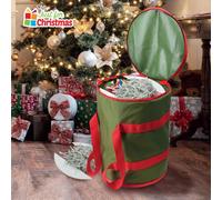 Christmas Decorations Storage Case Handle + 3 Light Holder Cards Oxford 600D UK