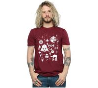 Christmas Decorations T-Shirt Star Wars Burgundy M