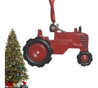 Christmas Decorations Tractor - Hanging Charm Resin Tractor Christmas Tree | Vehicle Country Ornament for Indoor Outdoor Office Home Farm