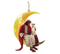 christmas decorations tree Christmas Animals Sitting The Pendant,Christmas Outdoor Decorations Wood Ornaments Window Wall Hanging Ornament Living Room Decoration Home 3