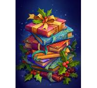 Christmas Decorations Tree Diamond Painting, Colorful Diamond Art Kits Adults, Gem Crystal Art Canvas Crafts for Adult, DIY Round Full Drill for Winter Room Decor Or Christmas Gifts 20x30cm u-365