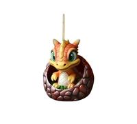 Christmas Decorations Tree Little Dinosaur Egge Christmas Home Decoration Acrylic Flat Pendant Cute Baby Year Baubles Hanging Ornaments for Xmas Trees, Wreath, Garland