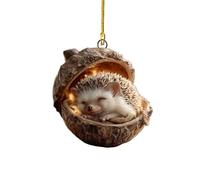 Christmas Decorations Uk Racoon Owl Christmas Tree Decorations Decor 2D Acrylic Ornament Pendant Hedgehog Squirrel Bunny Bird Christma Ornaments Animal for Home Shelf Bookshelf