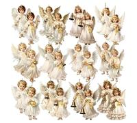 Christmas Decorations Victorian Angel Baubles 8cm Tree Hanging Ornaments