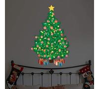Christmas Decorations Wall Stickers Magical Traditional Christmas Tree Wall Murals Decals Living Room Children Nursery School Restaurant Cafe Hotel Home Décor