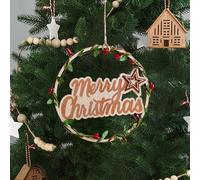 Christmas Decorations Xmas Hanging Decoration Christmas Letter Sign Christmas Tree Decoration Hanging Sign Merry Christmas Suitable For Holiday Decoration Wooden Wreath Christmas Wreath