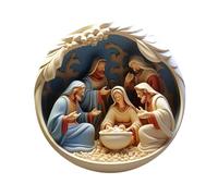 Christmas Decorations Xmas Stereoscopic Vision Birth Blessing Pendant 3D Effect Birth Acrylic Car Hanging Ornaments for Tree Indoor Outdoor Yard Holiday Door